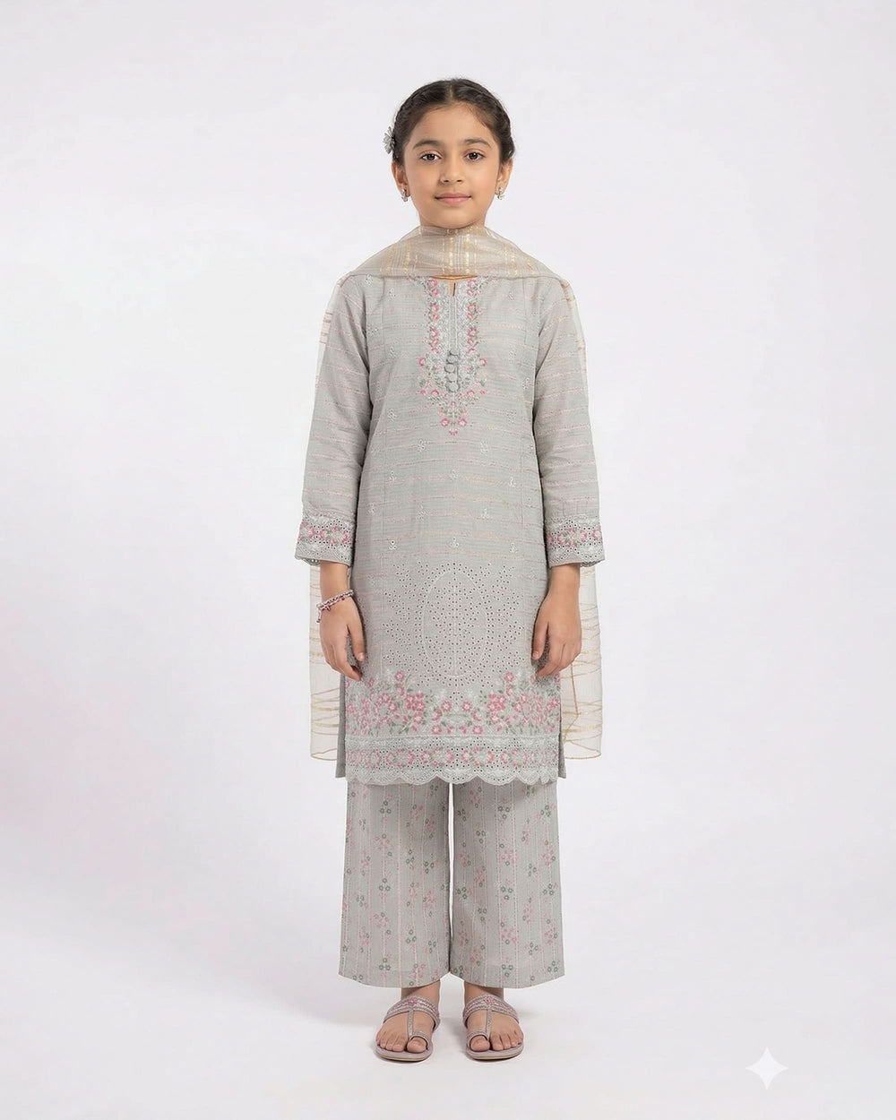 Girl’s 3Pcs Suit, Girls Shalwar Kameez, Chase Value, Chase Value