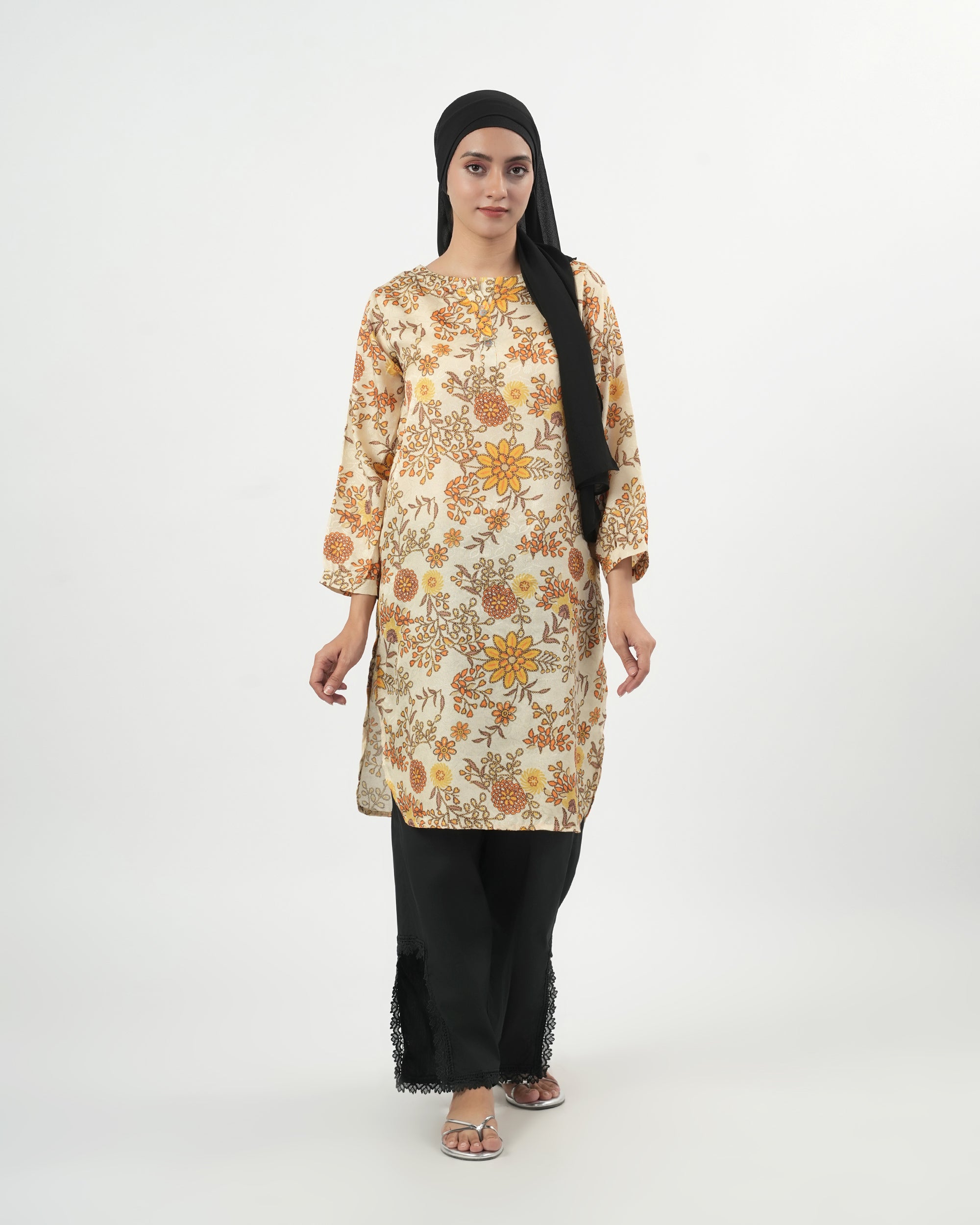Valuables Women's Printed Jacquard Kurti