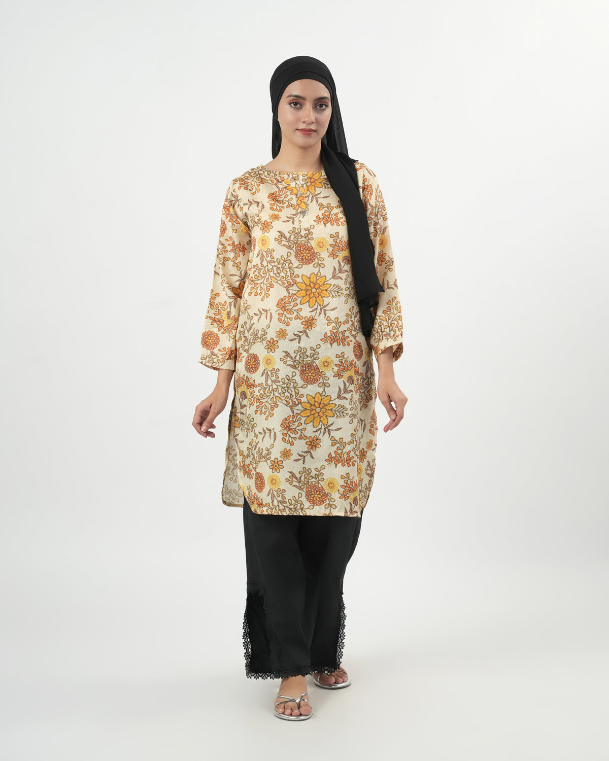 Valuables Women's Printed Jacquard Kurti
