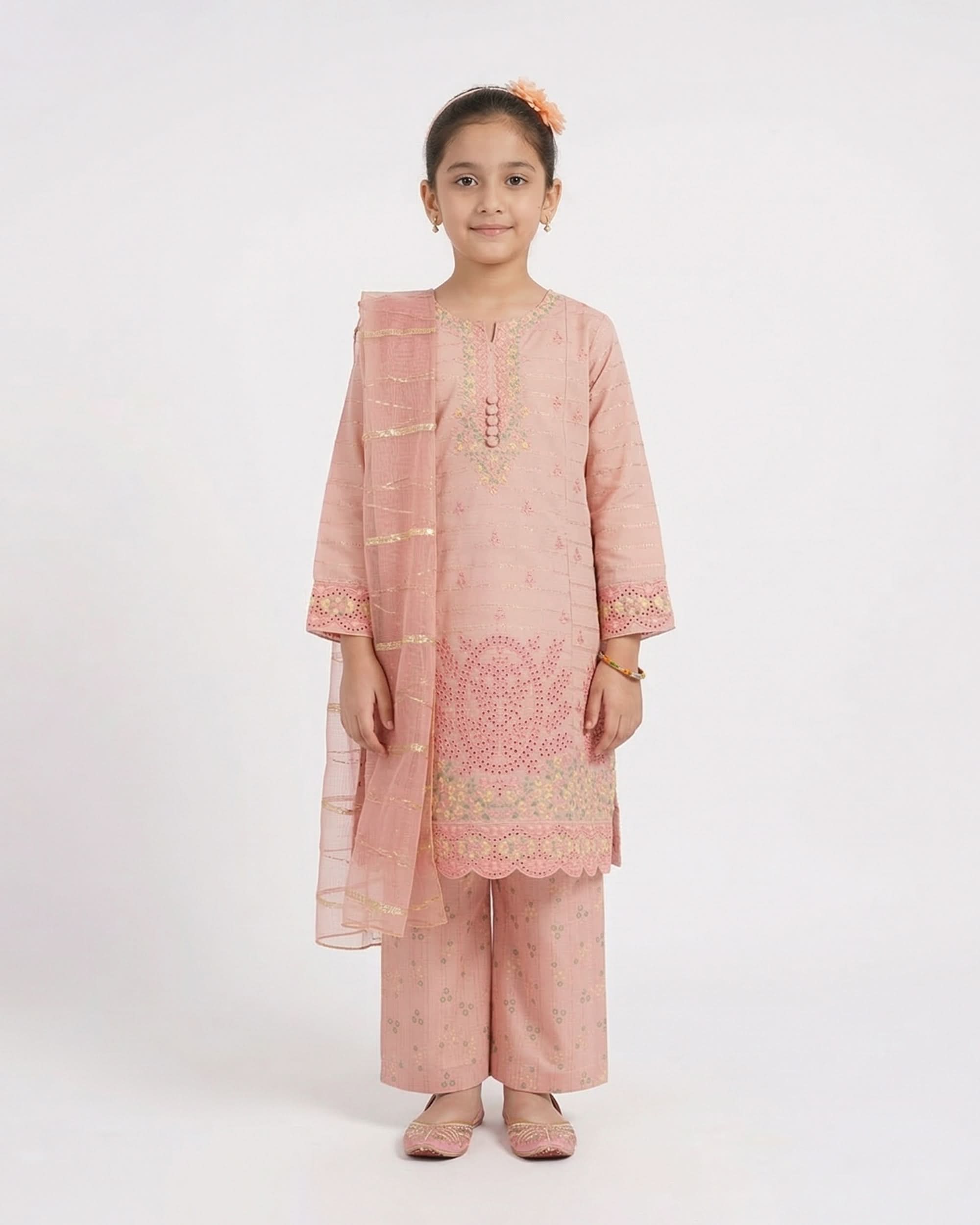 Girl’s 3Pcs Suit, Girls Shalwar Kameez, Chase Value, Chase Value