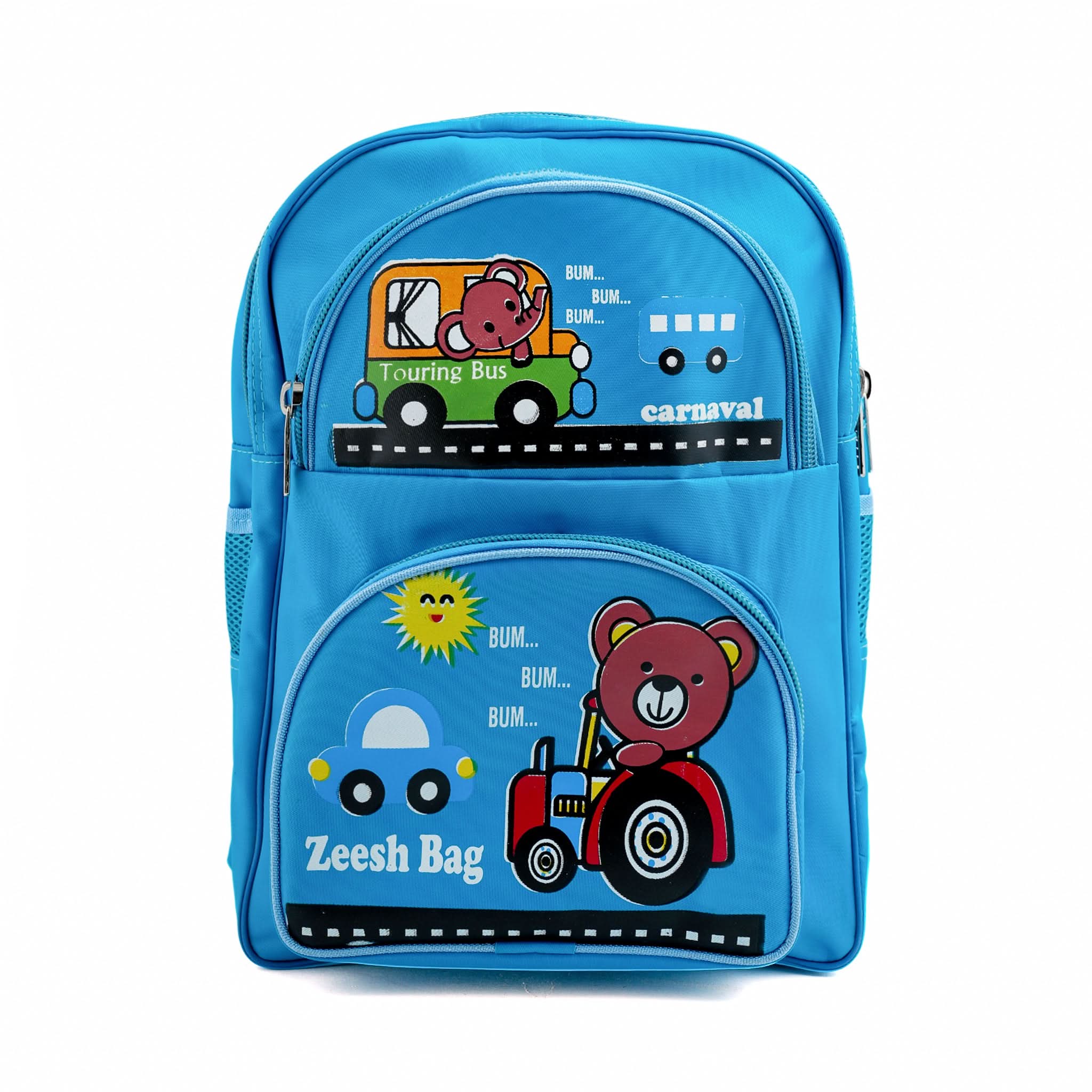 Kids School Backpack 15.5" Zee-215 - Cyan, School Bags, Chase Value, Chase Value