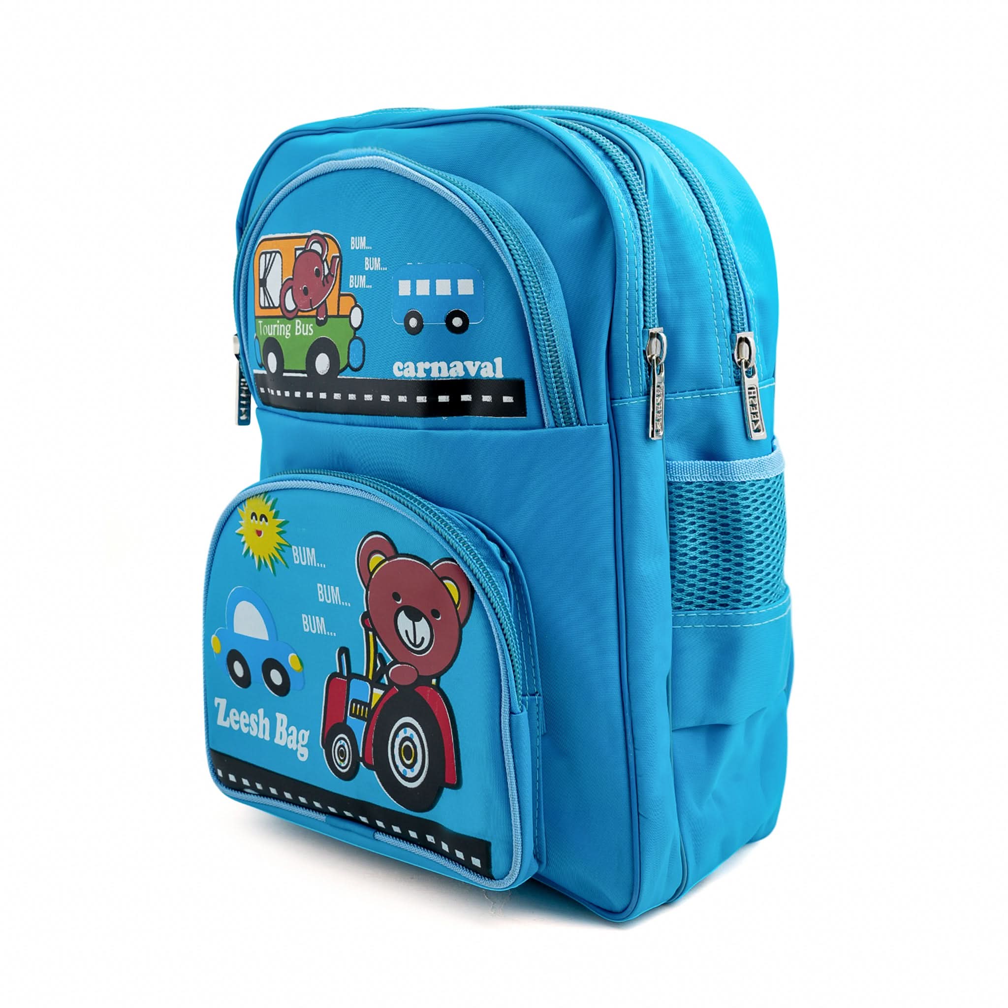 Kids School Backpack 15.5" Zee-215 - Cyan, School Bags, Chase Value, Chase Value