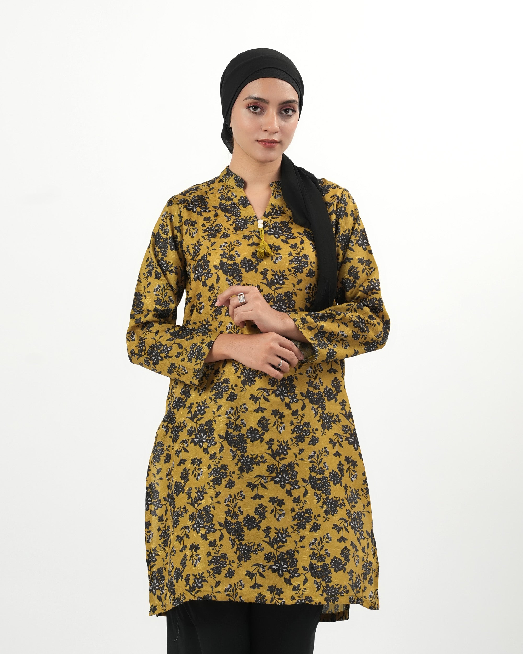 Valuables Women's Printed Jacquard Kurti