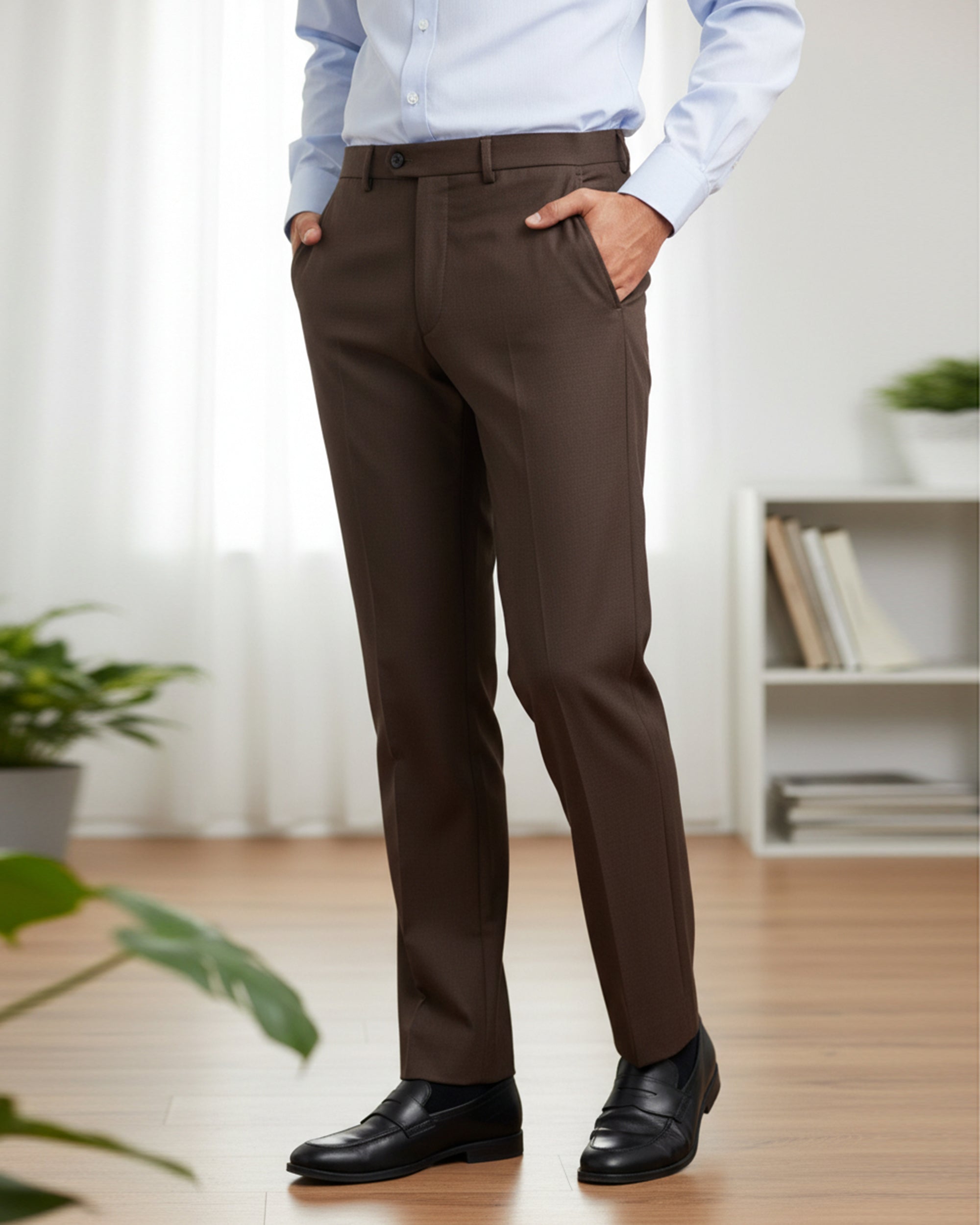 Valuable Men's Formal Pants - Brown