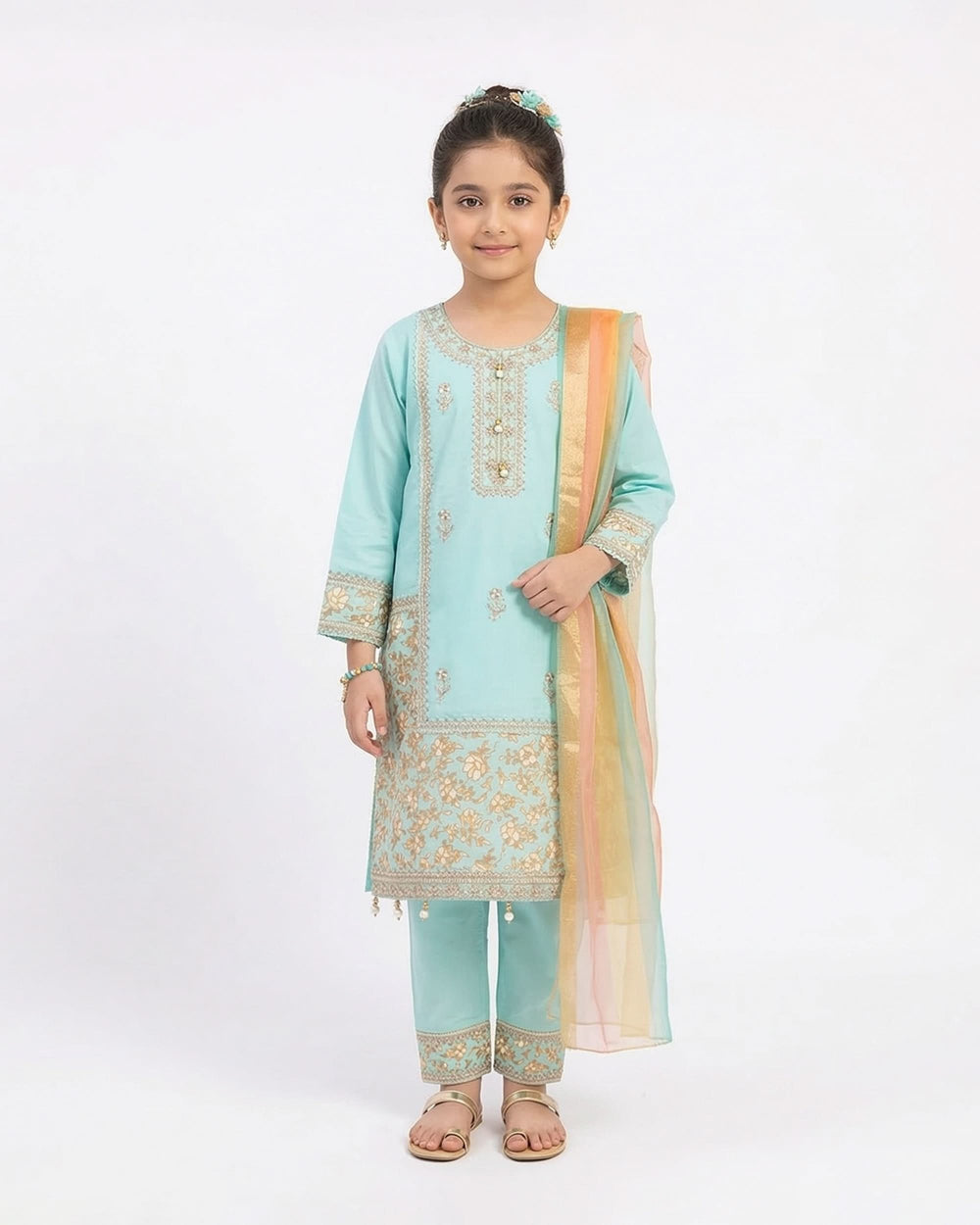 Girl’s 3Pcs Suit, Girls Shalwar Kameez, Chase Value, Chase Value