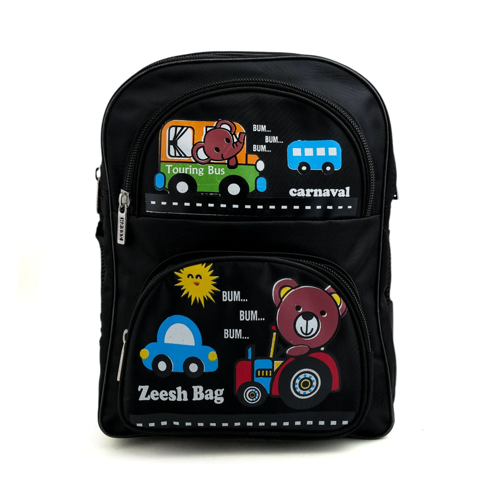 Kids School Backpack 15.5" Zee-215 - Black, School Bags, Chase Value, Chase Value