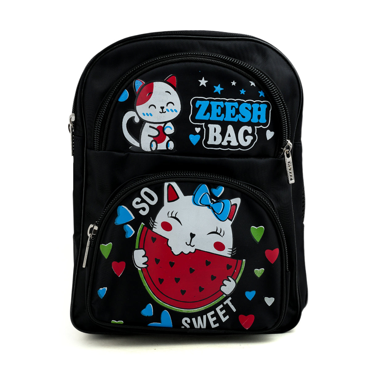 Kids School Backpack 13.5" Zee-215 - Black, School Bags, Chase Value, Chase Value