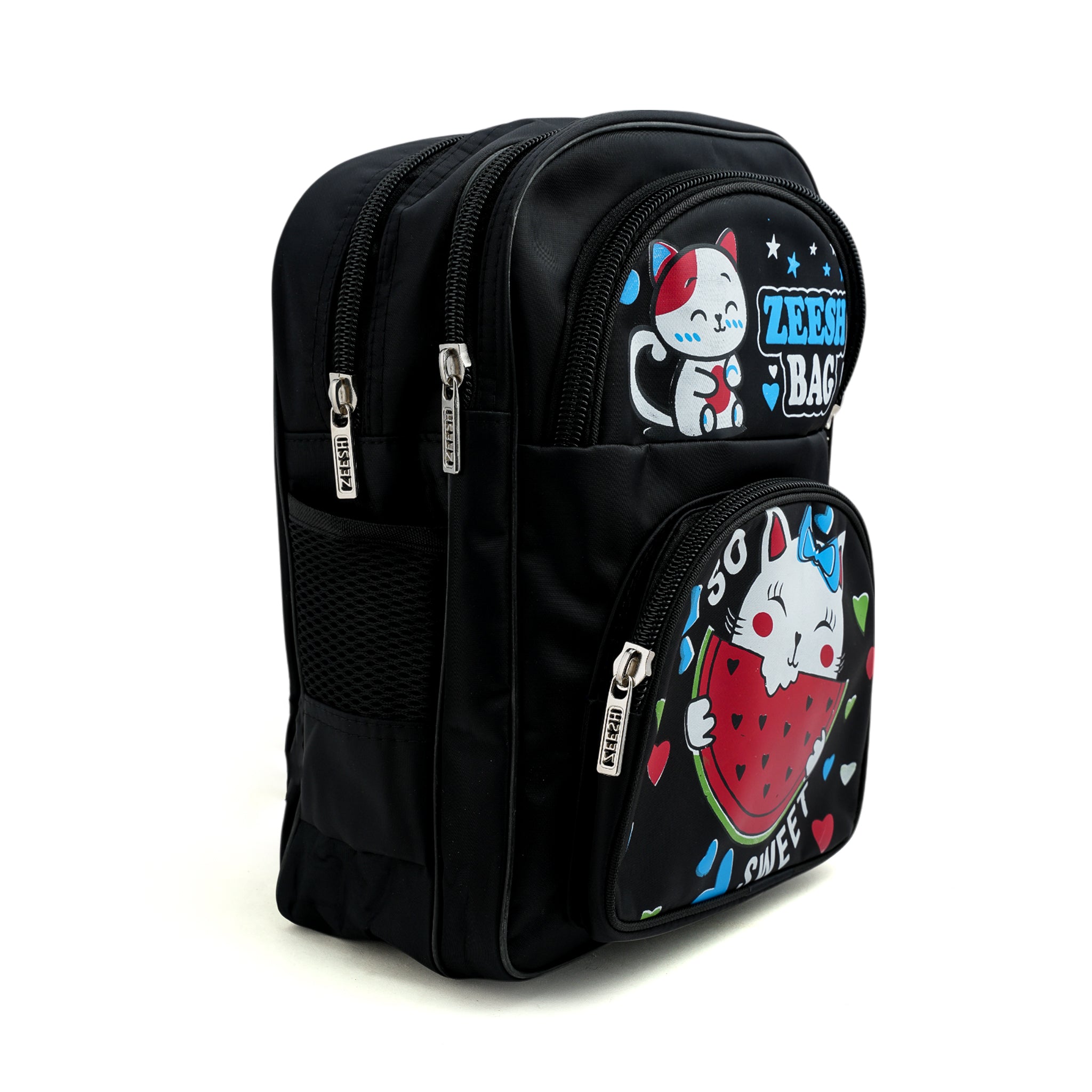 Kids School Backpack 13.5" Zee-215 - Black, School Bags, Chase Value, Chase Value