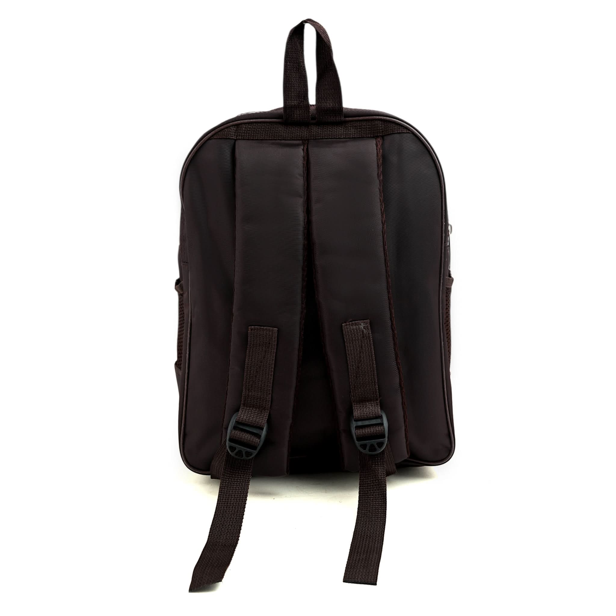 Kids School Backpack 13.5" KT-02 - Dark Brown, School Bags, Chase Value, Chase Value