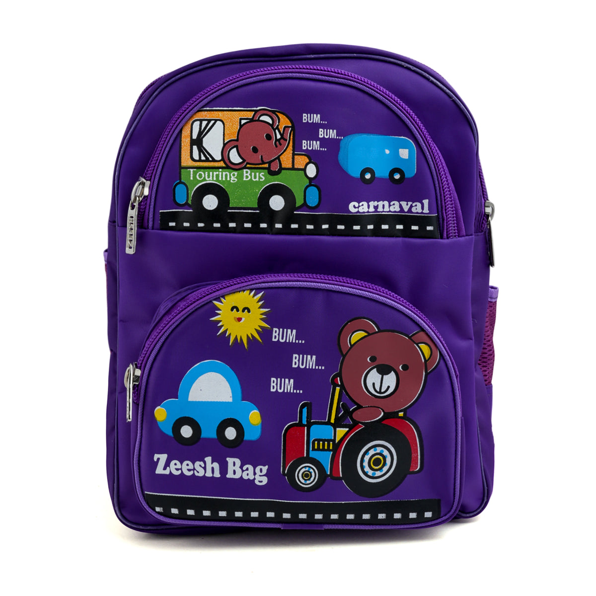 Kids School Backpack 15.5" Zee-215 - Purple, School Bags, Chase Value, Chase Value