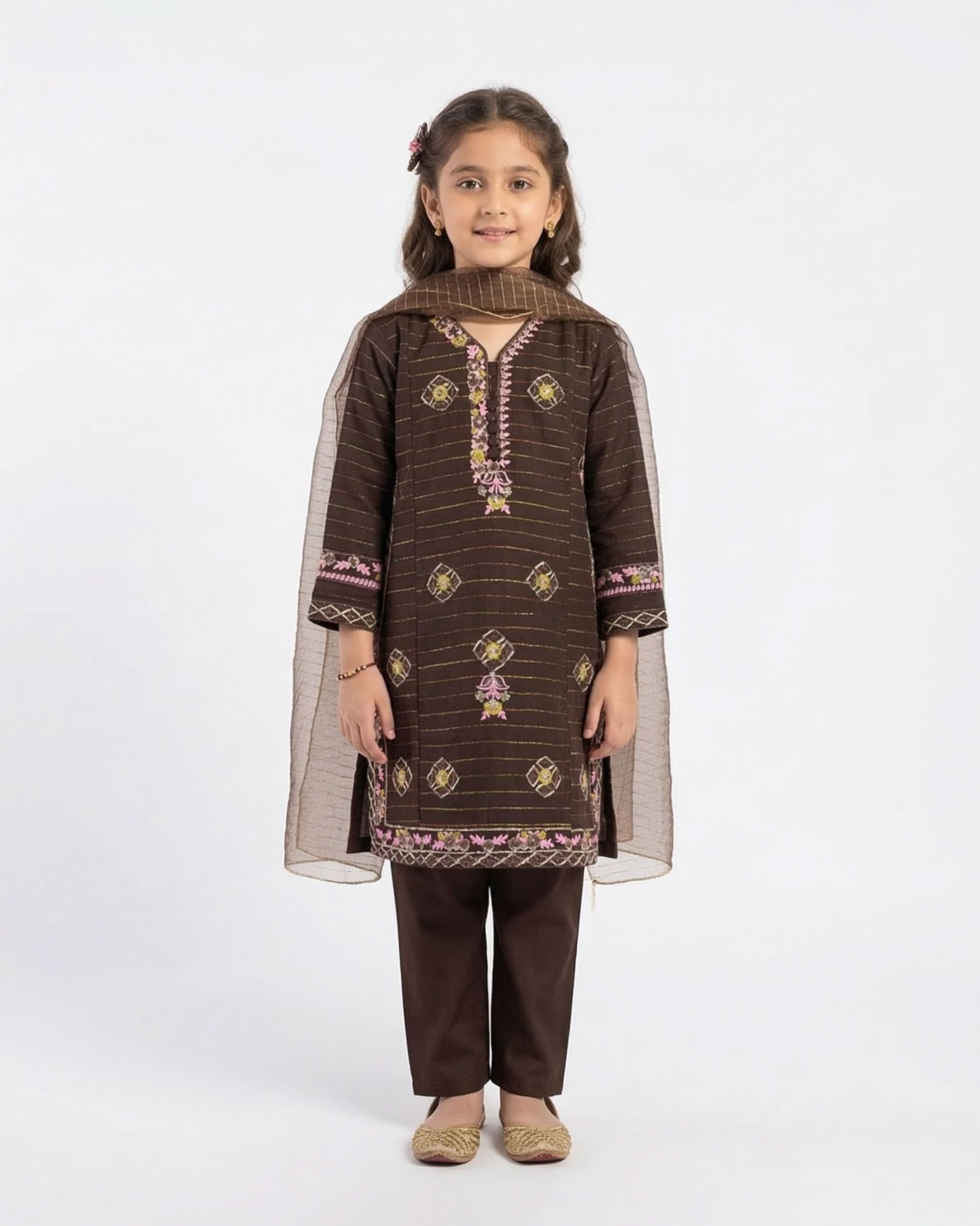 Girl’s 3Pcs Suit, Girls Shalwar Kameez, Chase Value, Chase Value