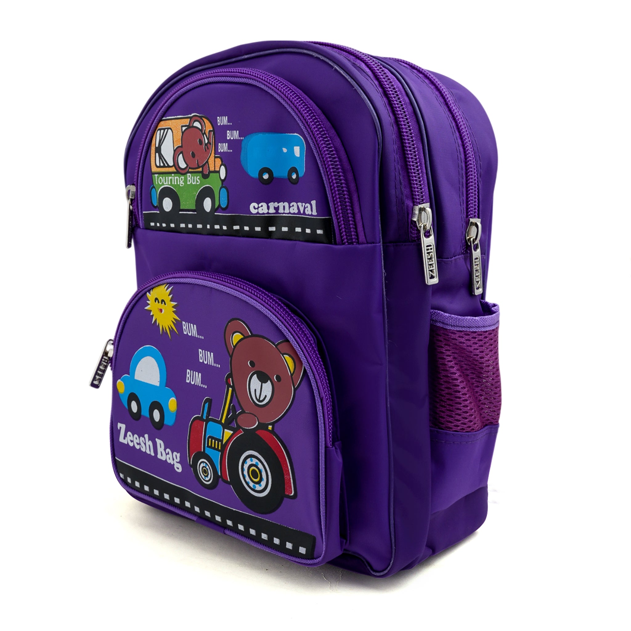 Kids School Backpack 15.5" Zee-215 - Purple, School Bags, Chase Value, Chase Value