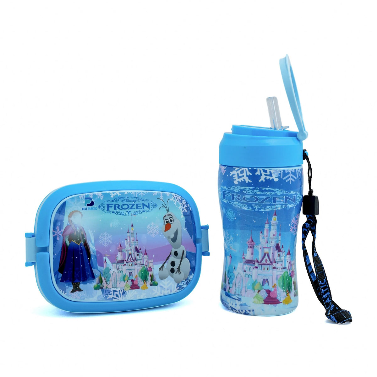 Water Bottle & Lunch Box 2Pcs Pack - Blue, Tiffin Boxes & Bottles, Chase Value, Chase Value