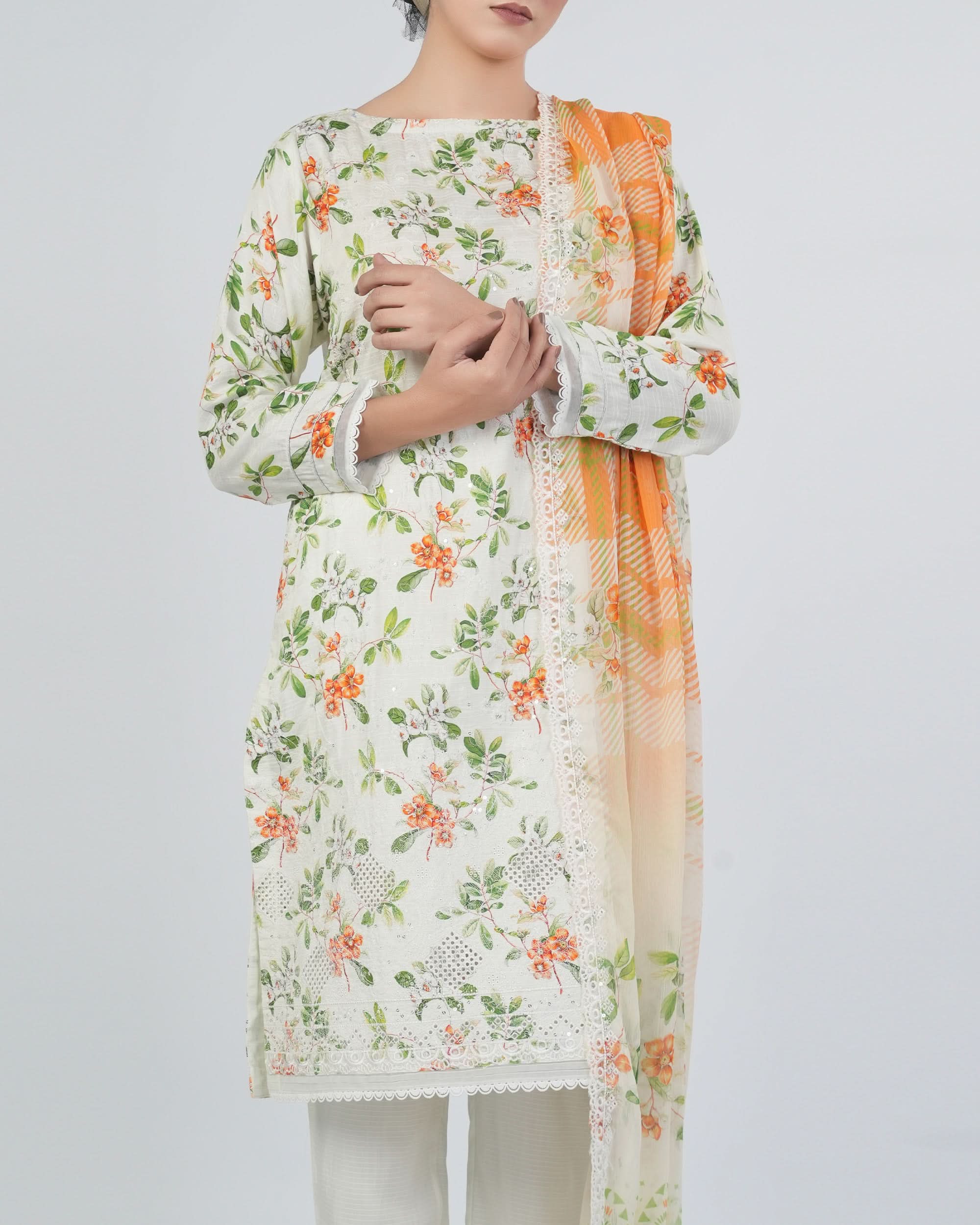 Eminent Women'S Printed Embroidered 3Pcs Suits, Women Shalwar Suits, Eminent, Chase Value