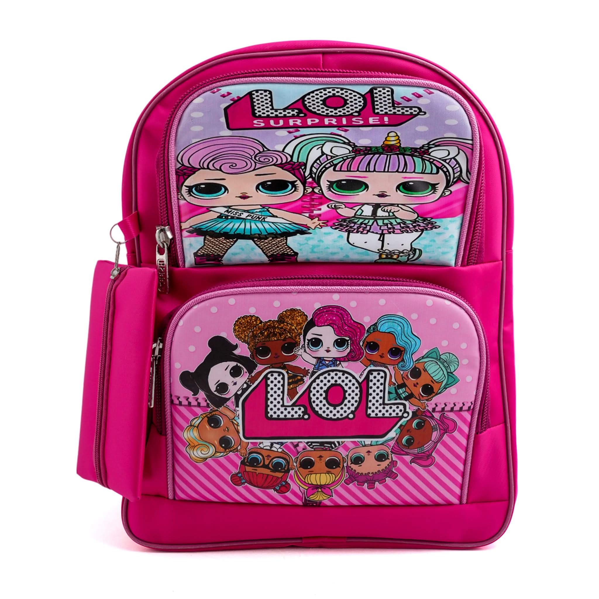 Kids School Backpack 15.5" Zee-214 - Pink, School Bags, Chase Value, Chase Value