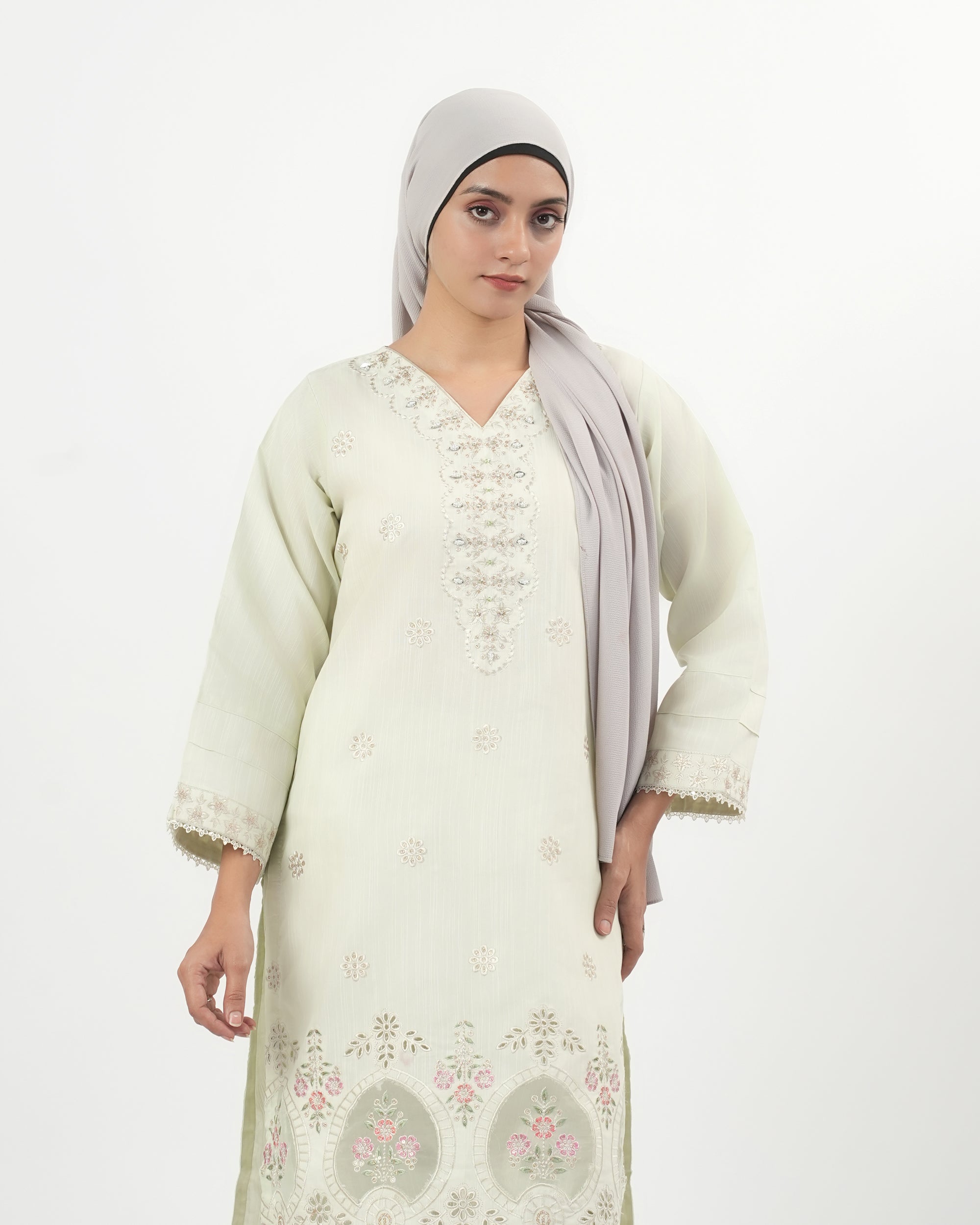Valuables Women's Embroidered 2Pc Suit
