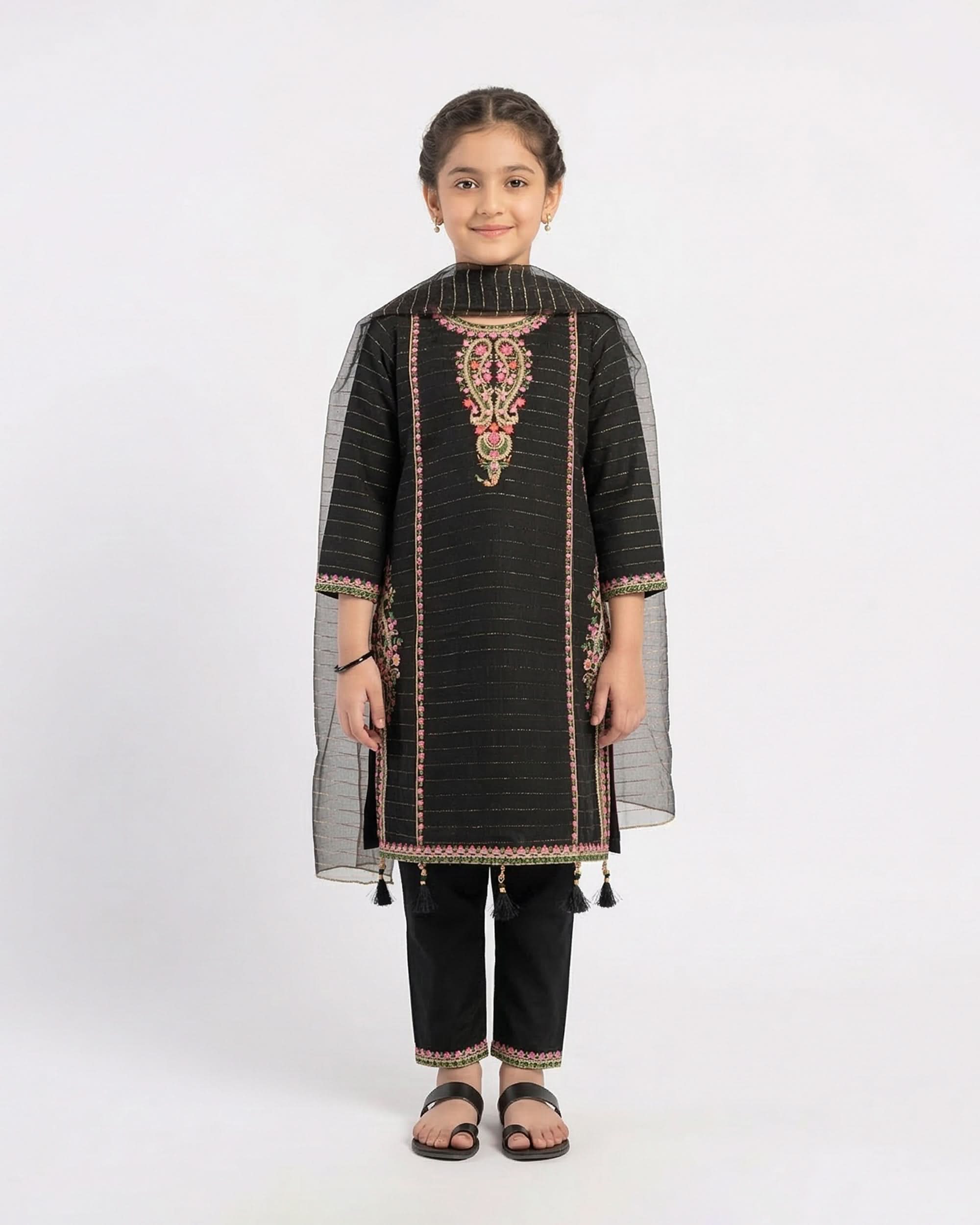 Girl’s 3Pcs Suit, Girls Shalwar Kameez, Chase Value, Chase Value