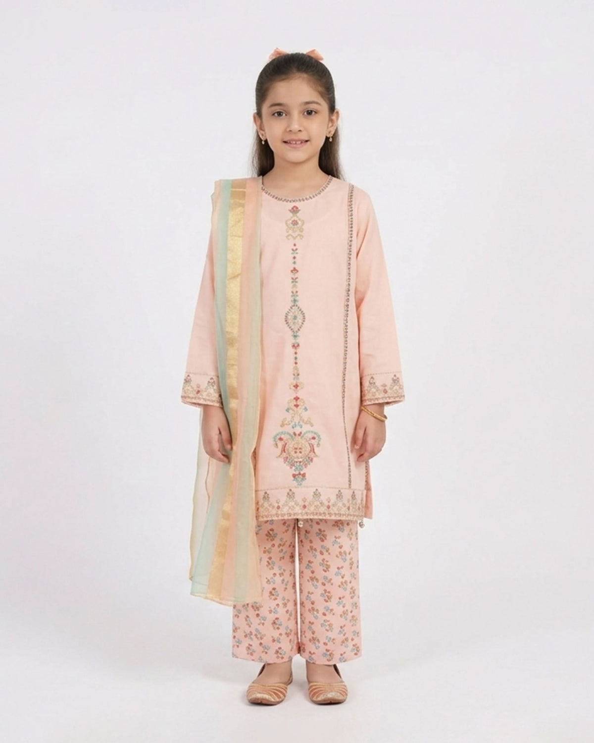 Girl’s 3Pcs Suit, Girls Shalwar Kameez, Chase Value, Chase Value