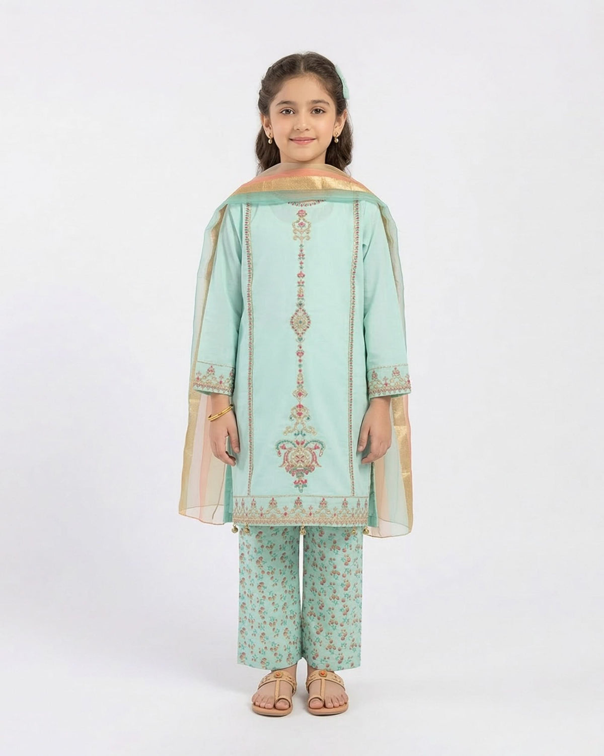 Girl’s 3Pcs Suit, Girls Shalwar Kameez, Chase Value, Chase Value