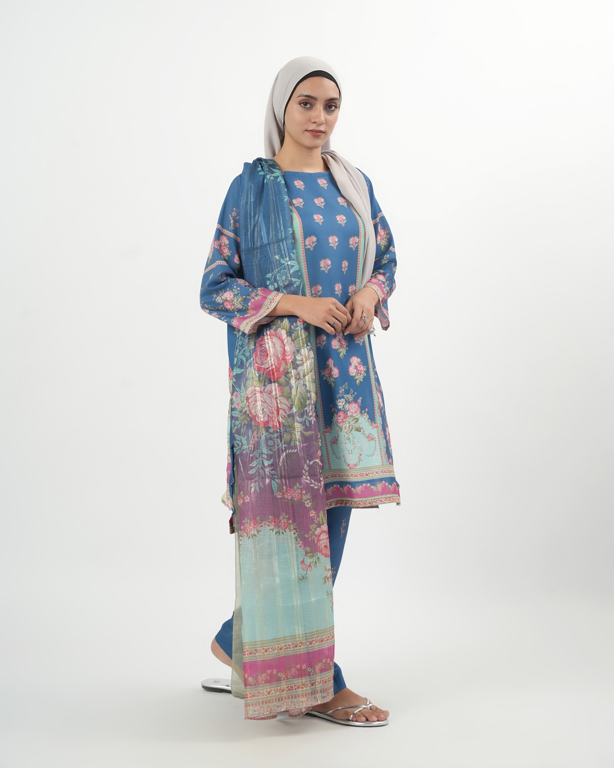 Valuables Women's Printed 3 Pc Suit
