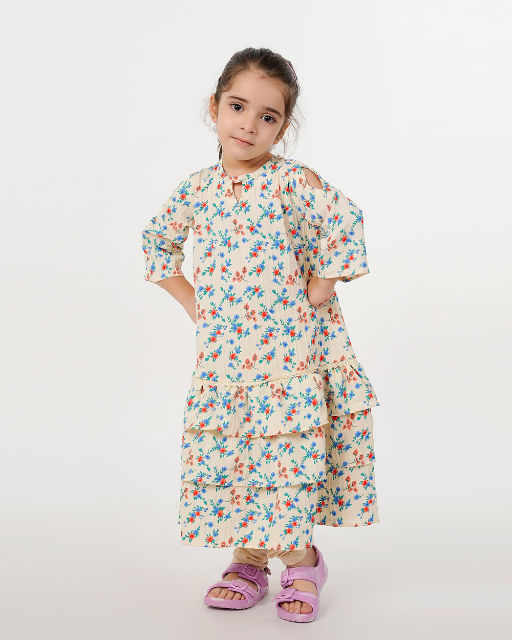 Eminent Girls Woven Frock - Off White, Girls Frocks, Eminent, Chase Value