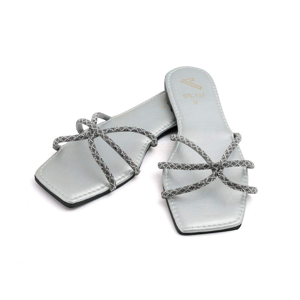 Valuable Women's Slipper - Silver, Women Slippers, Chase Value, Chase Value