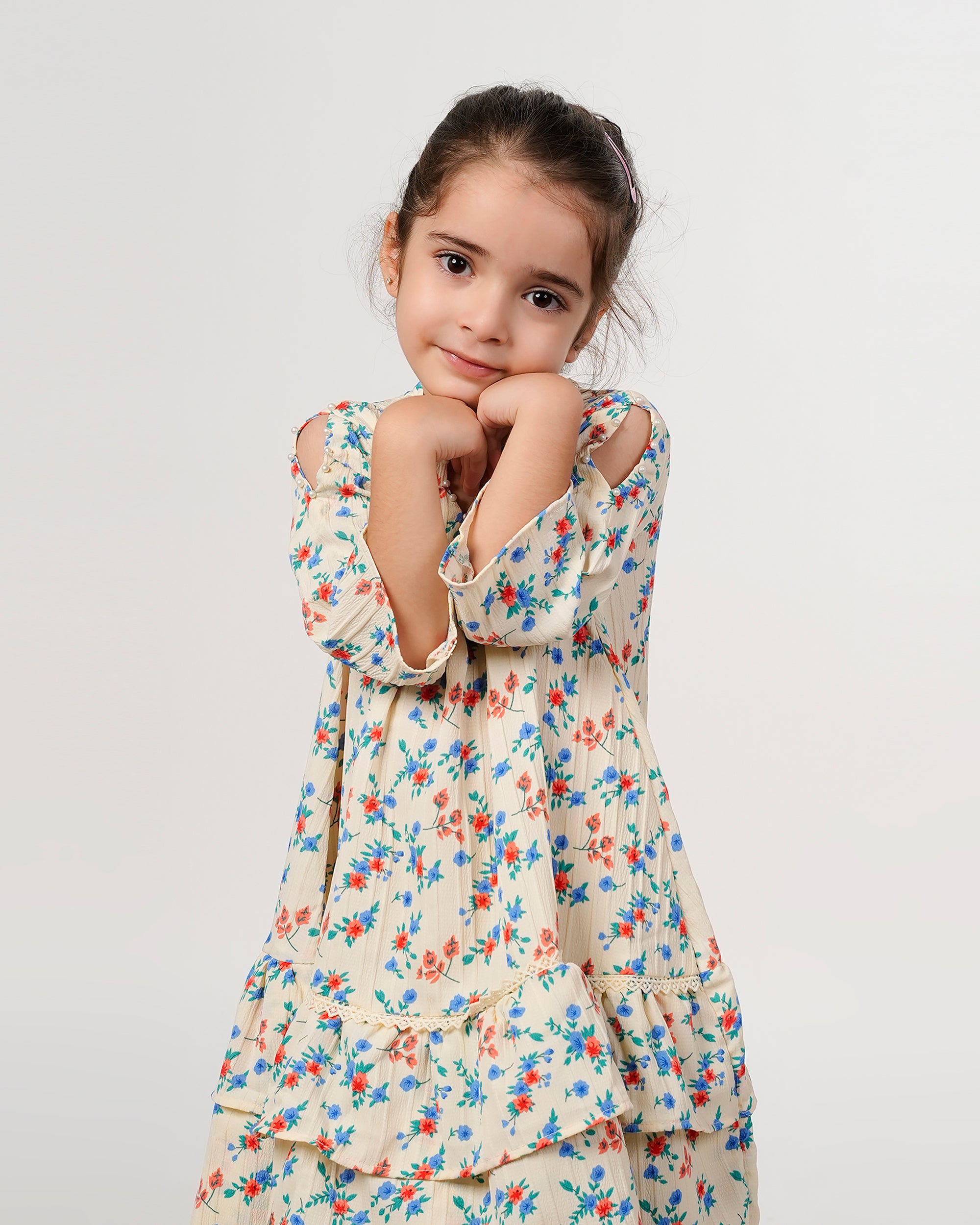 Eminent Girls Woven Frock - Off White, Girls Frocks, Eminent, Chase Value