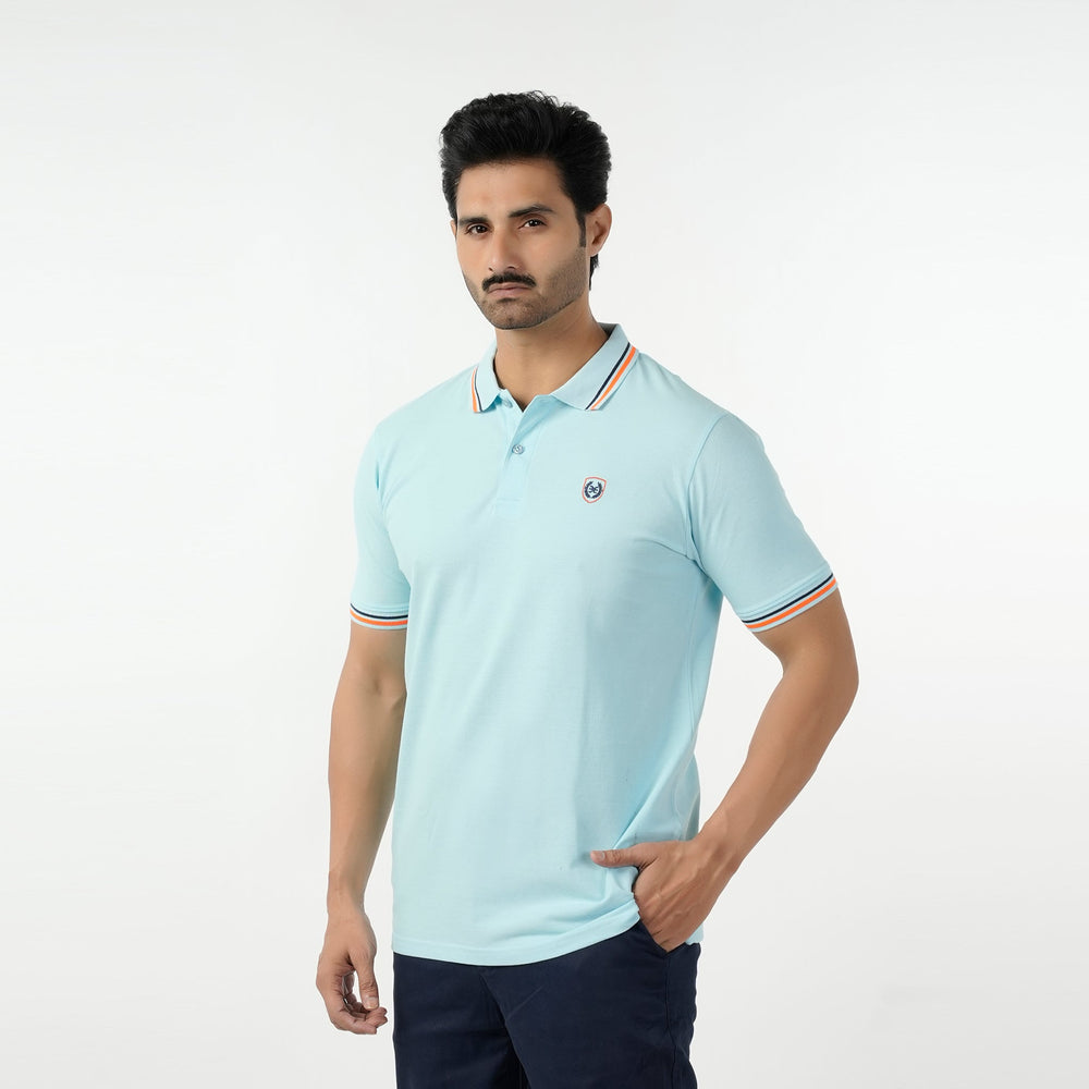 Eminent Men's Half Sleeves Polo T-Shirt - Sky Blue, Men's T-Shirts & Polos, Eminent, Chase Value