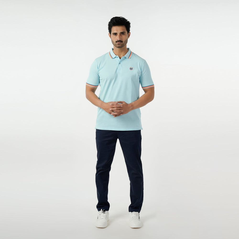 Eminent Men's Half Sleeves Polo T-Shirt - Sky Blue, Men's T-Shirts & Polos, Eminent, Chase Value
