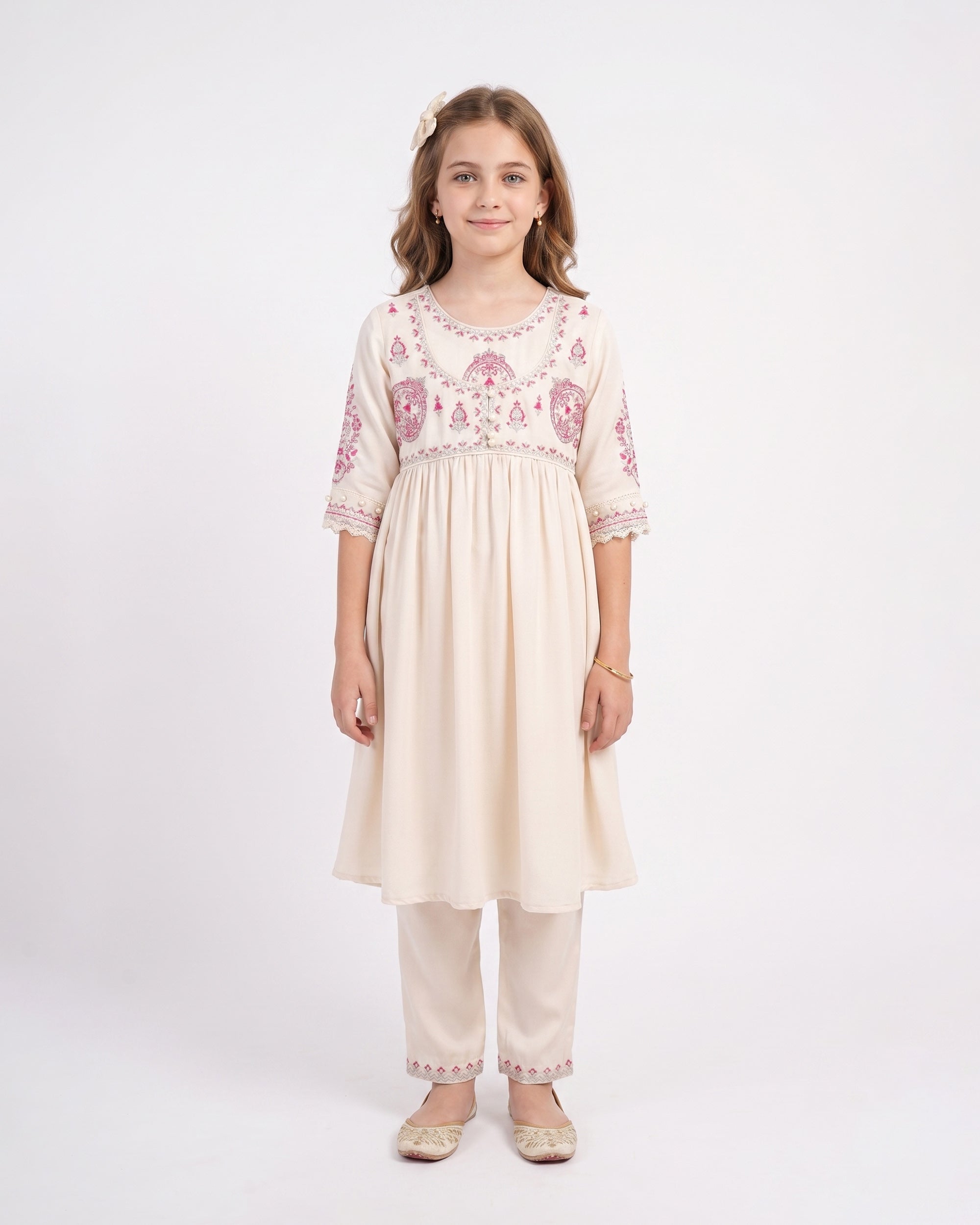 Eminent Girls’ Signature Embroidered 2 Pcs Suit, Girls Shalwar Kameez, Eminent, Chase Value