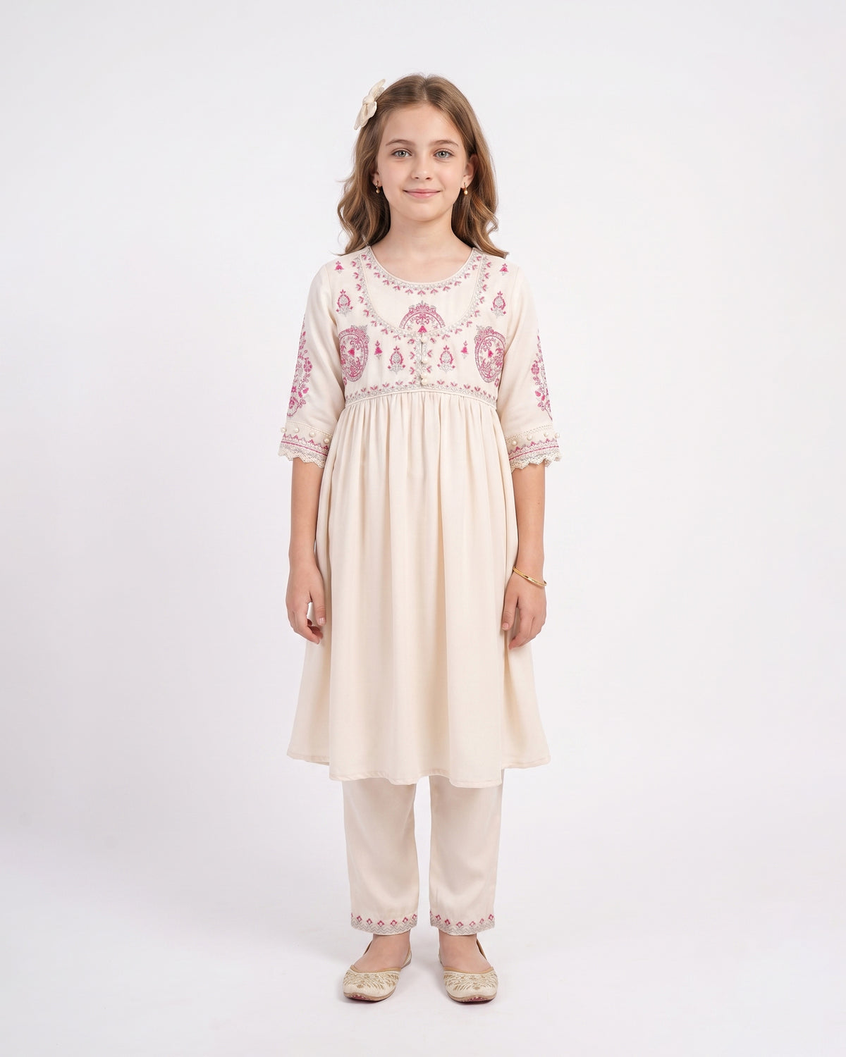 Eminent Girls’ Signature Embroidered 2 Pcs Suit, Girls Shalwar Kameez, Eminent, Chase Value