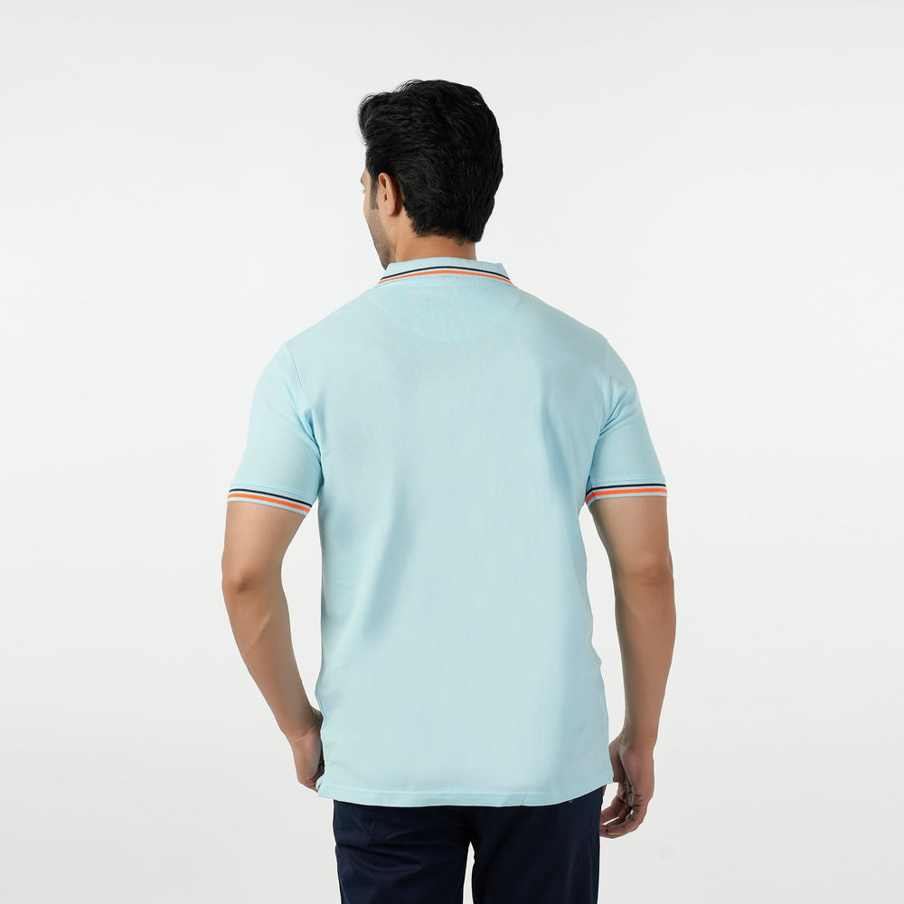 Eminent Men's Half Sleeves Polo T-Shirt - Sky Blue, Men's T-Shirts & Polos, Eminent, Chase Value
