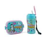 Water Bottle & Lunch Box 2Pcs Pack - Cyan, Tiffin Boxes & Bottles, Chase Value, Chase Value