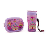 Water Bottle & Lunch Box 2Pcs Pack - Light Purple, Tiffin Boxes & Bottles, Chase Value, Chase Value