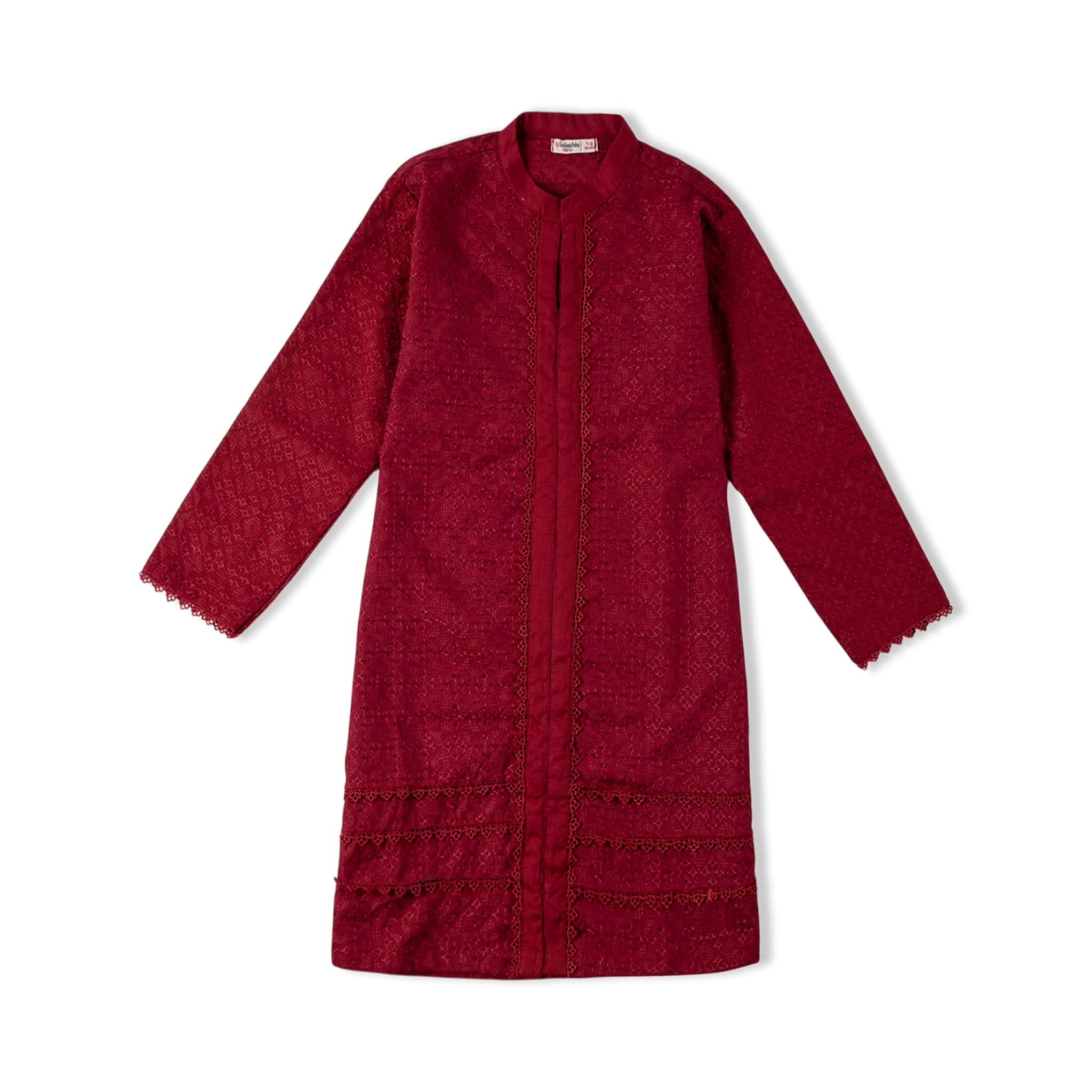 Valuable Girls Embroidered 02 PCS Shalwar Suit - Maroon, Girls Shalwar Kameez, Chase Value, Chase Value