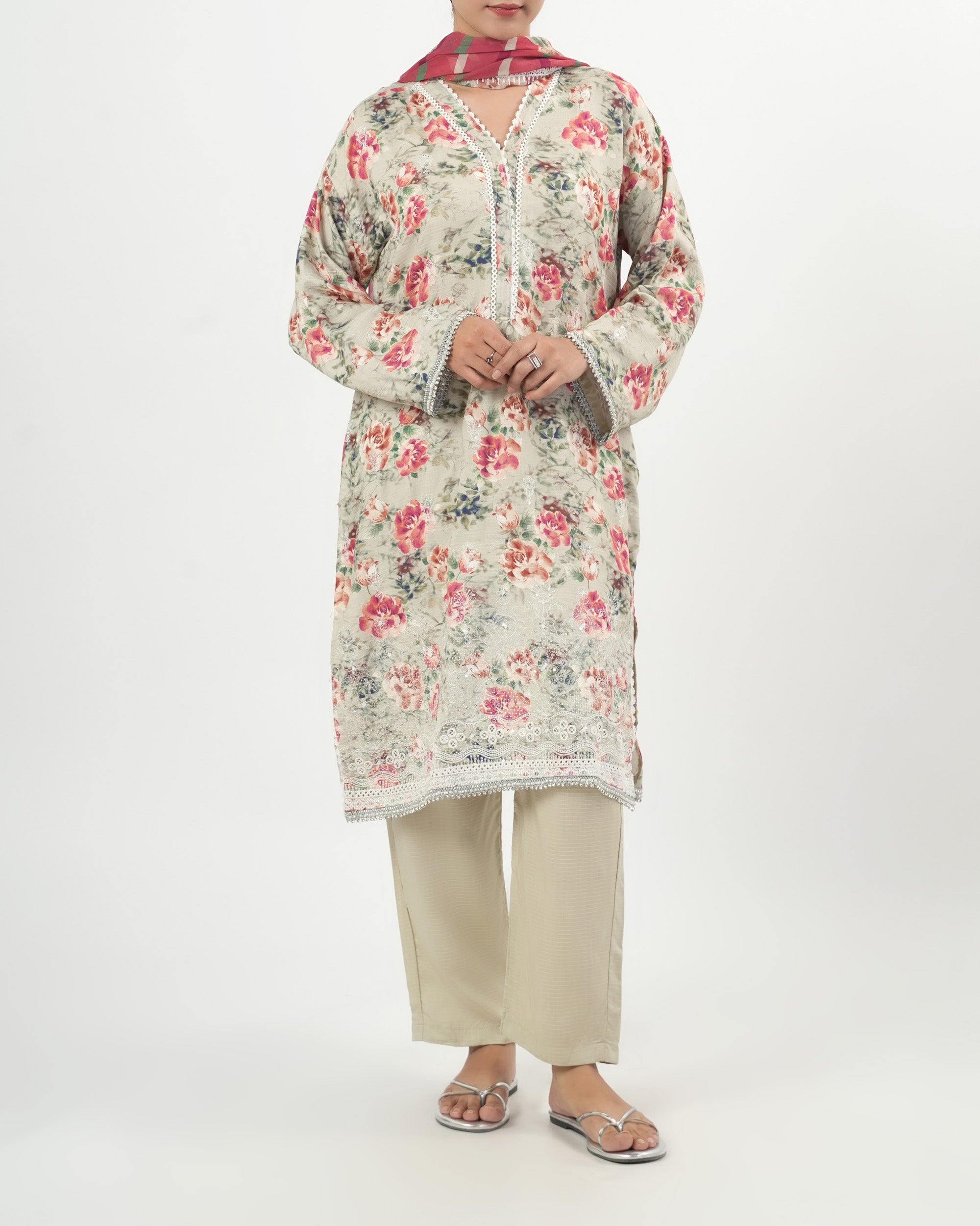 Eminent Women's Signature Embroidered 3Pc Suit