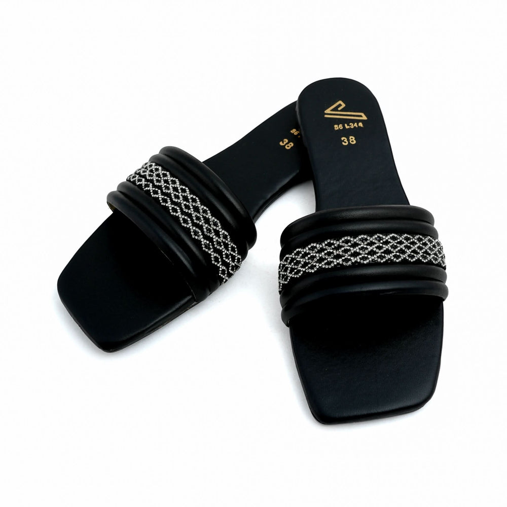 Valuable Women's Casual Slippers - Black, Women Slippers, Chase Value, Chase Value