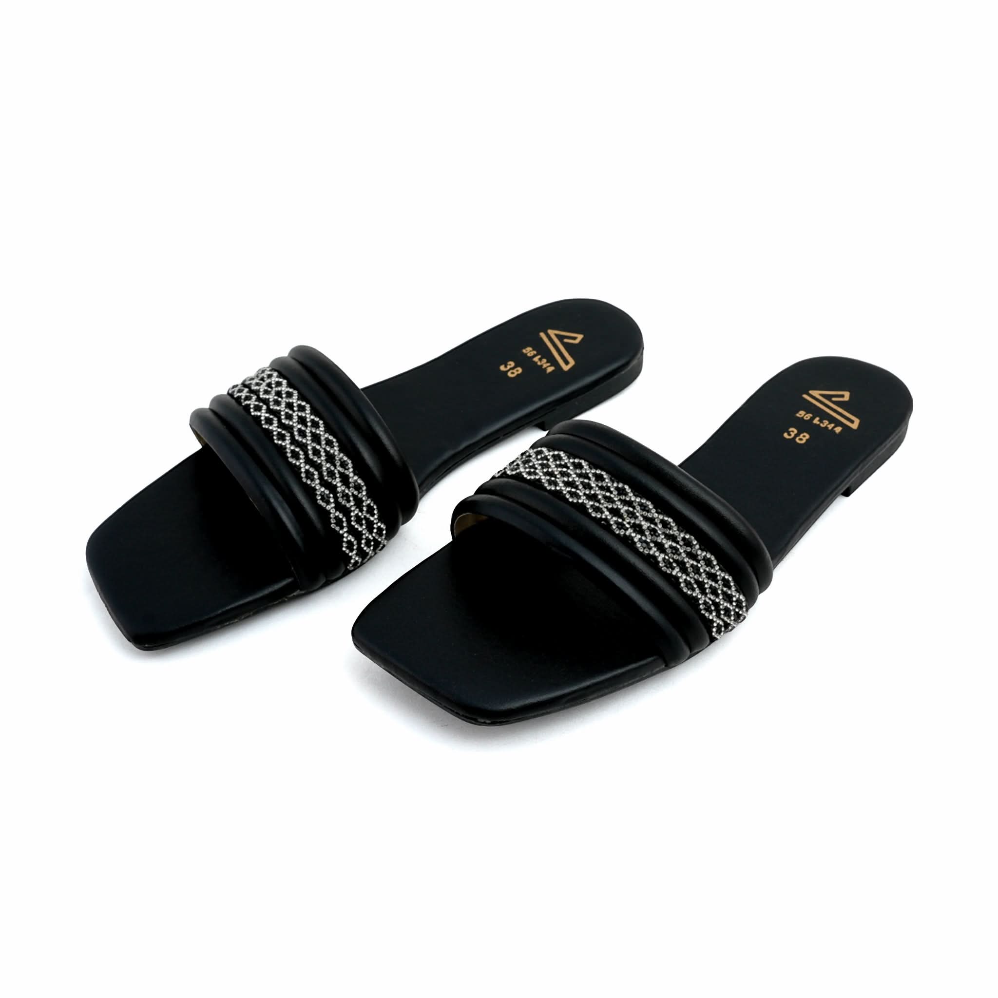 Valuable Women's Casual Slippers - Black, Women Slippers, Chase Value, Chase Value