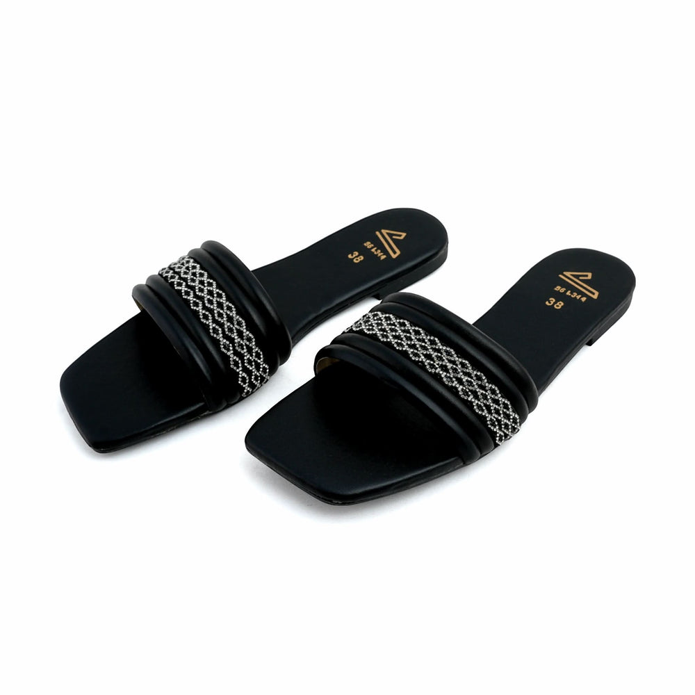 Valuable Women's Casual Slippers - Black, Women Slippers, Chase Value, Chase Value