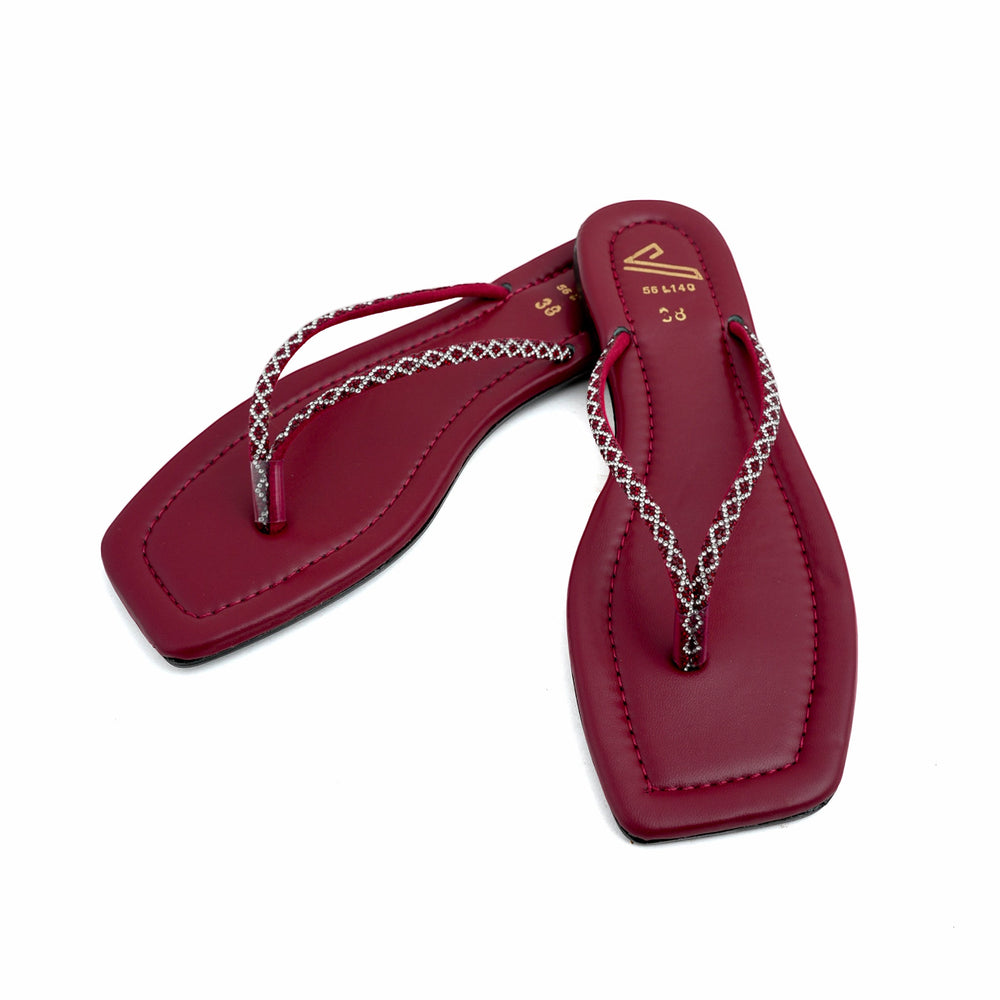 Valuable Women's Slipper - Maroon, Women Slippers, Chase Value, Chase Value