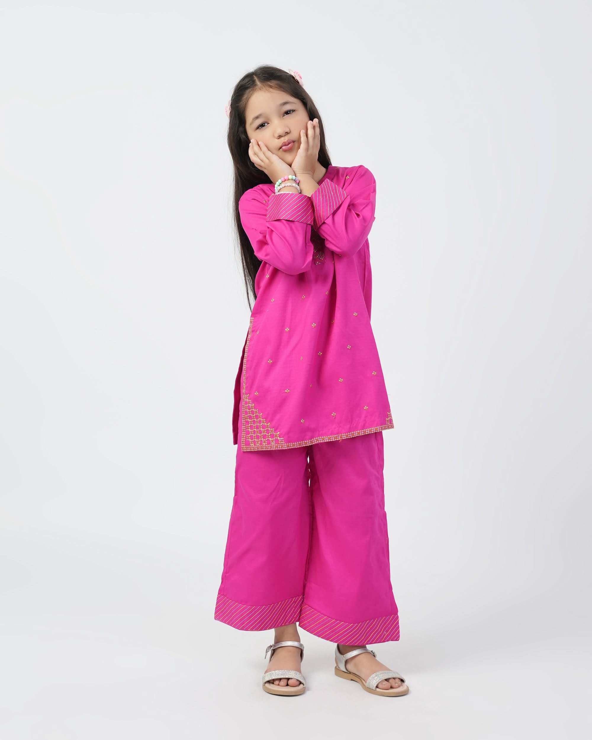 Eminent Girls Embroidered 02 Pcs Suit - Pink, Girls Shalwar Kameez, Eminent, Chase Value