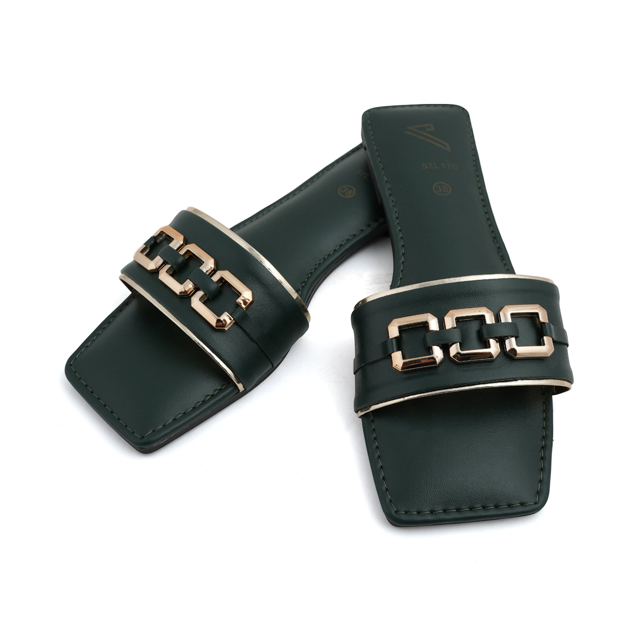 Women's Slipper-Green, Women Slippers, Chase Value, Chase Value