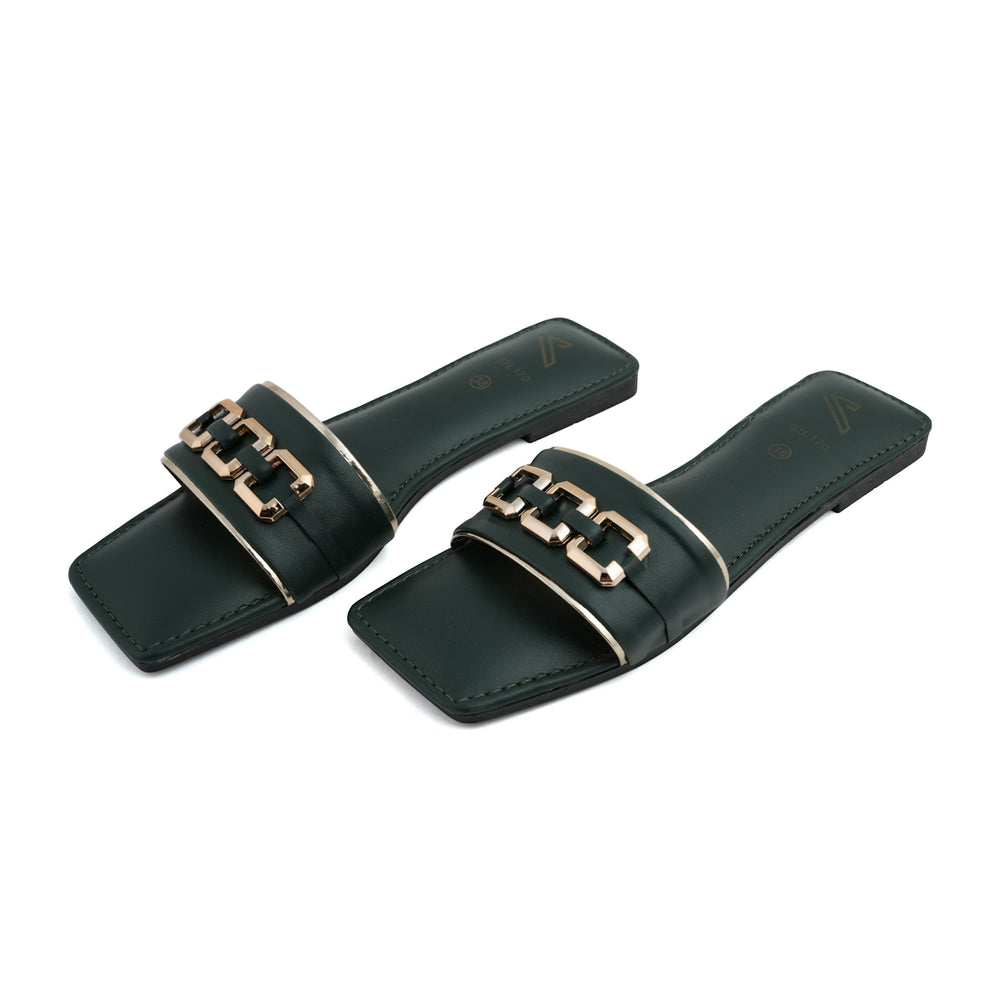 Women's Slipper-Green, Women Slippers, Chase Value, Chase Value