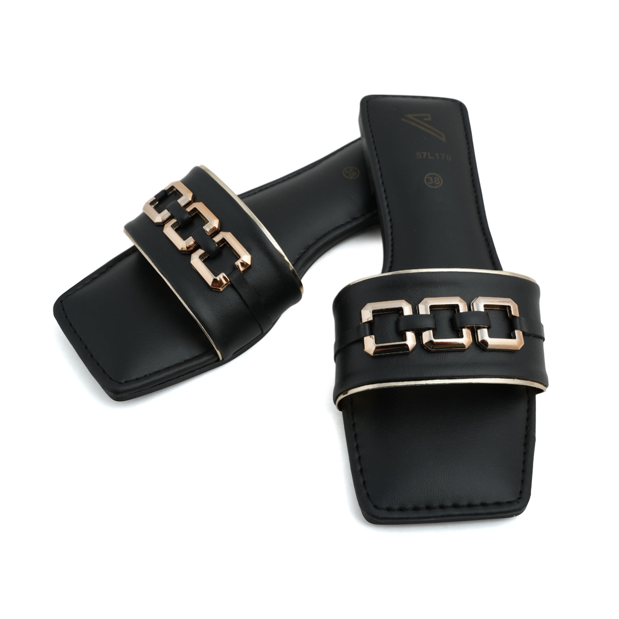 Women's Slipper-Black, Women Slippers, Chase Value, Chase Value