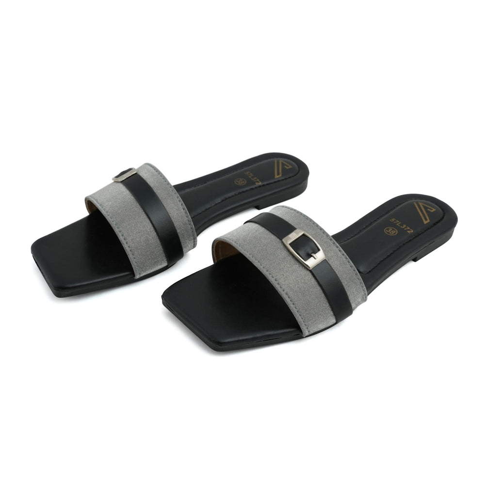 Women's Casual Slipper-Black, Women Slippers, Chase Value, Chase Value