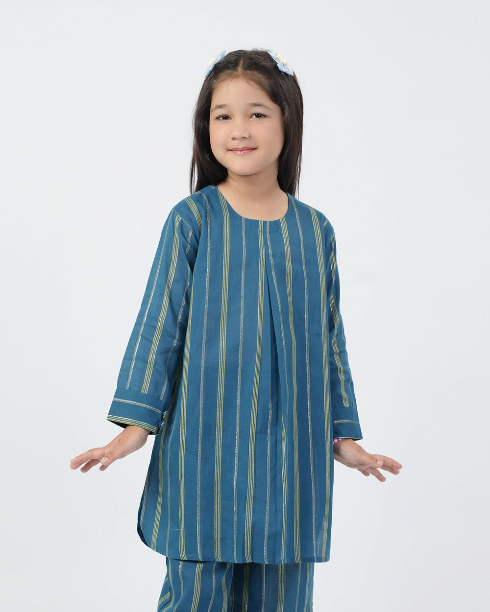 Eminent Girls 2 PCS Cotton Shalwar Suit - Teal, Girls Shalwar Kameez, Eminent, Chase Value