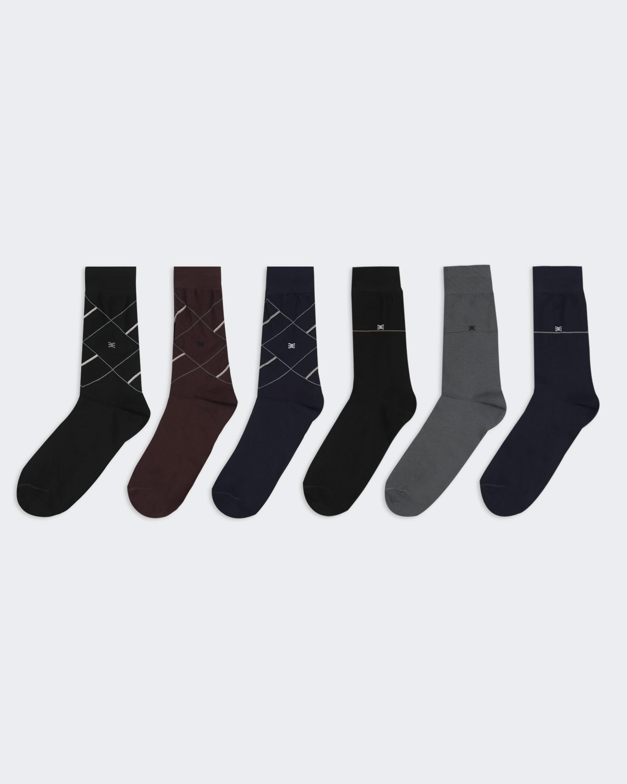 Eminent Men's Formal Socks 6Pcs, Men's Socks, Eminent, Chase Value