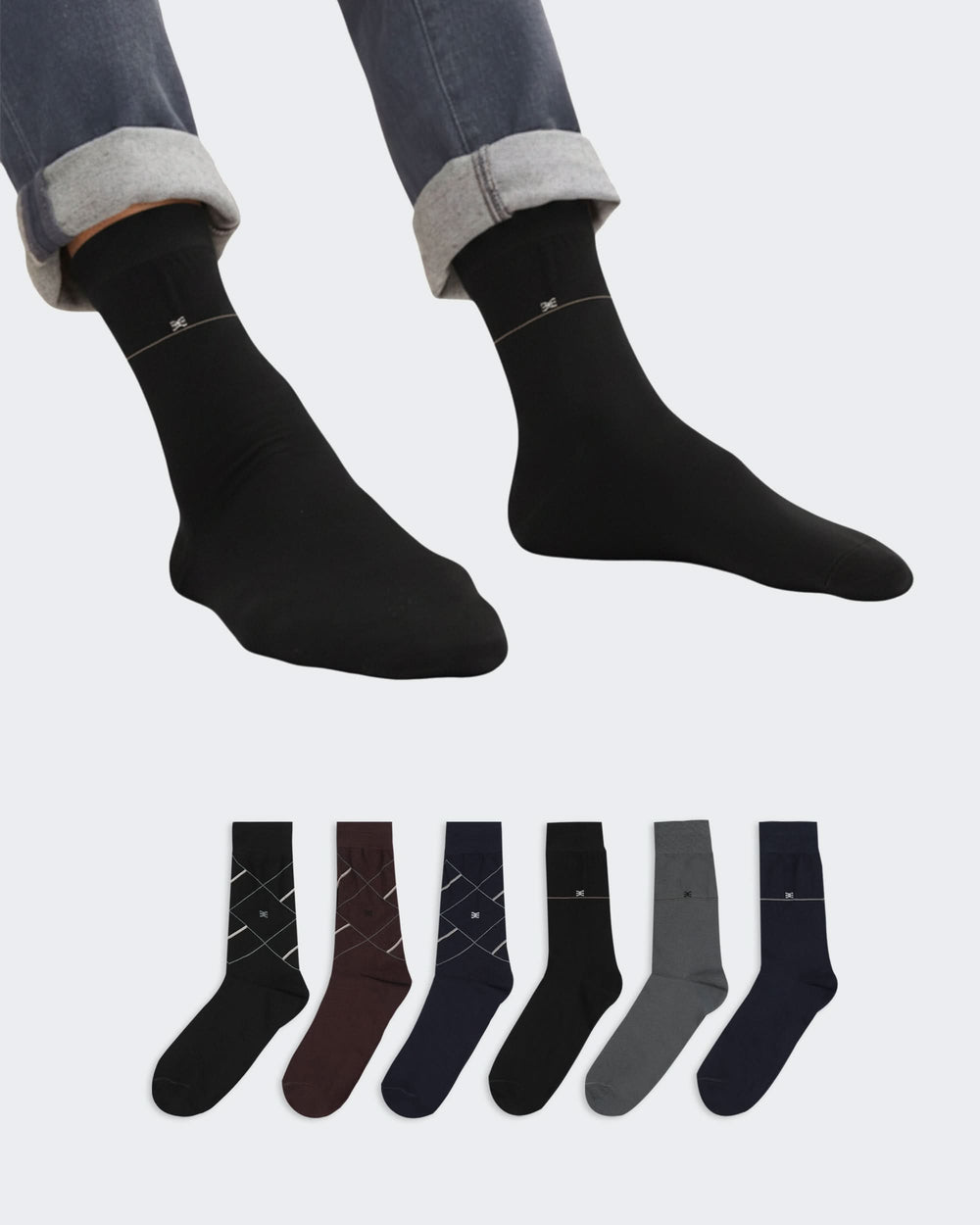 Eminent Men's Formal Socks 6Pcs, Men's Socks, Eminent, Chase Value