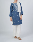 Valuables Women’s Denim Embroidered Kurti, Women Ready Kurtis, Chase Value, Chase Value