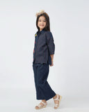 Eminent Girls Embroidered 2 Pcs Suit - Dark Blue, Girls Shalwar Kameez, Eminent, Chase Value